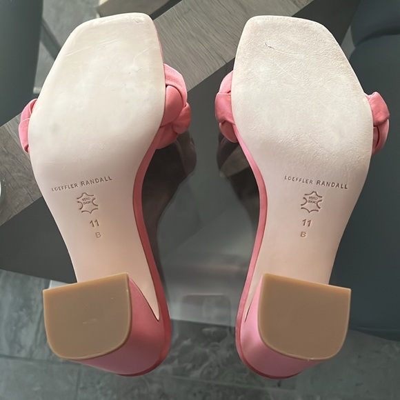 Loeffler Randall Freya Braided Curved Heel Sandals Bubblegum, Size 11 New in Box - Picture 10 of 14